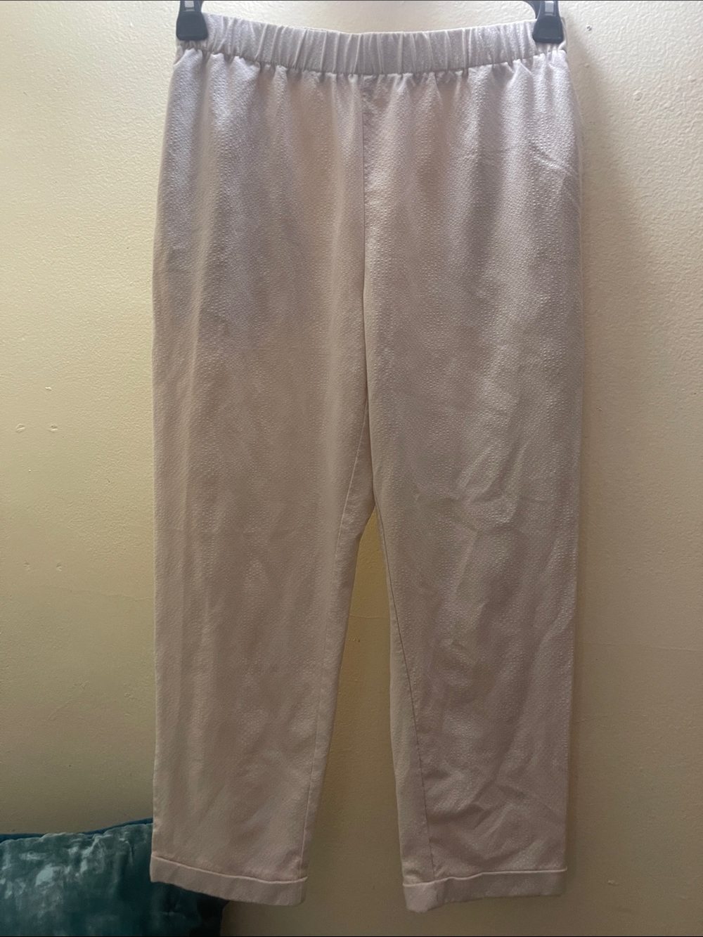 Oak + Fort Mid Rise Tapered Knit 5517 Cropped Pant Size XS Tan Slim Crop Pull On